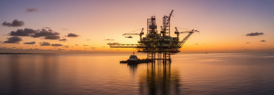 A technician working at an oil and gas facility