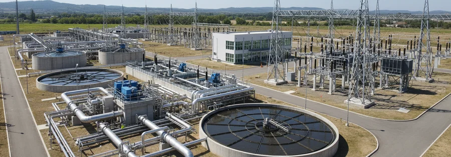 A utilities technician working on infrastructure equipment